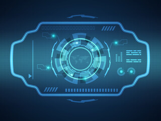 abstract futuristic hud display interface sci fi technology