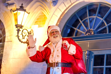 Friendly cheerful outgoing Santa Claus