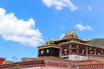 Obraz premium Qinghai Tibetan Buddhist monastery