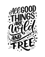 Lettering slogan about mountains