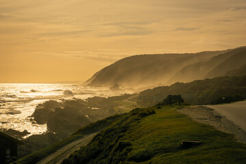 sunset over the sea at tsitsikamma NP