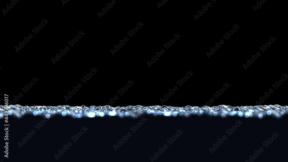 Poster realistic looping dof 3d animation of the dark water splashing against black rendered in uhd with al
