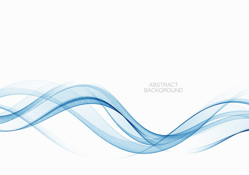 Blue abstract wave. Abstract vector background wave