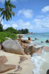 Seychelles natural beach