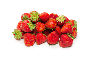Strawberry. Fresh berries macro. Isolated on white.