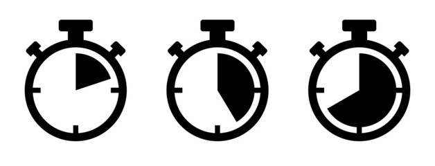 Stopwatch symbols vector illustration icons