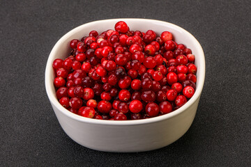 Sweet and tasty cranberry in the bowl