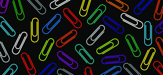 Metal paper clips on transparent background. Cartoon drawing office paperclips. Paper clip icon or pictogram. attached, attach document or file. Memo business concept