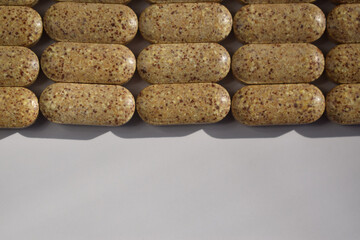 food, medicine, health, pill, vitamin, isolated, tablet, pills, closeup, brown, healthy, diet, vitamins, sweet, bread, snack, drug, nobody, dessert, capsule, white, candy, macro, biscuit, pharmacy