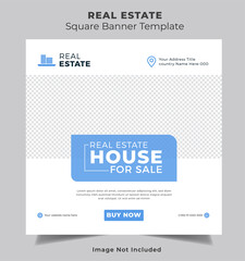 Real estate for sale instagram post or flyer square template