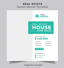 Real estate instagram social media post web banner