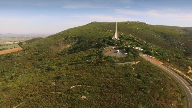Aerial: Afrikaans Language Monument, Stellenbosch, South Africa