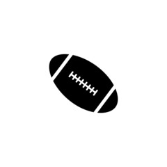 Silhouette American Football ball. Sport symbol