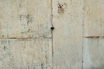 Texture of old steel surface with rust and cracked paint