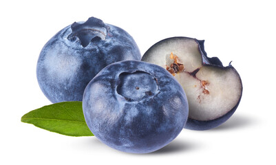 Fresh blueberry  isolated on white
