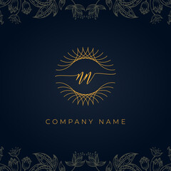 Fototapeta na wymiar Elegant luxury letter NN logo.