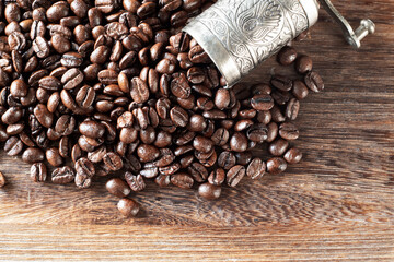 Turkish coffee and coffee beans