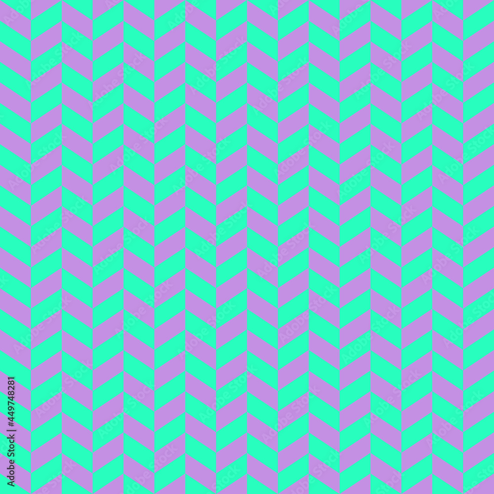 Poster light green and purple chevron or herringbone seamless design for pattern and background