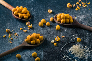 Cheese Balls on a rustic table