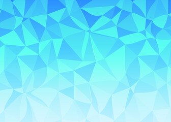 Blue Low Poly Abstract Geometric Dynamic Textured. Polygon Banner Background. Sea Water Colorful Shape Composition.