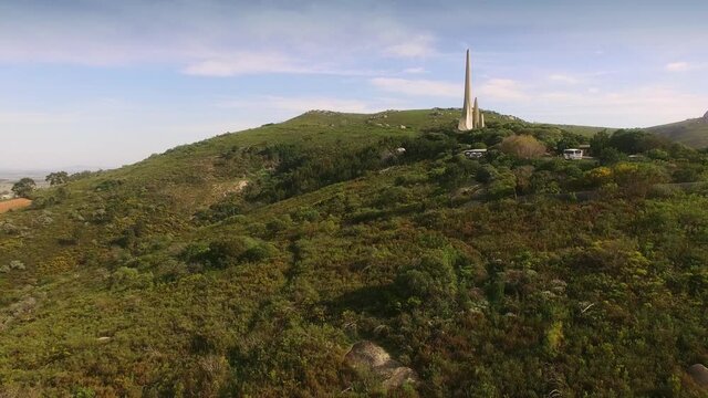 Aerial: Afrikaans Language Monument, Stellenbosch, South Africa
