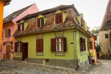 Fototapeta na wymiar Old houses in a Transylvanian town