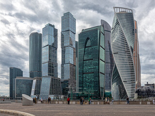 View from the observation deck of the Moscow City business center