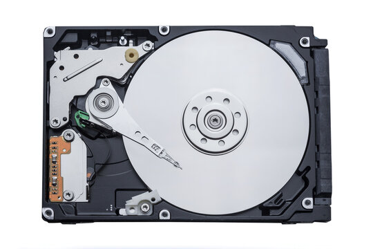 Hard Drive HDD Isolated On White Background, Exploded View