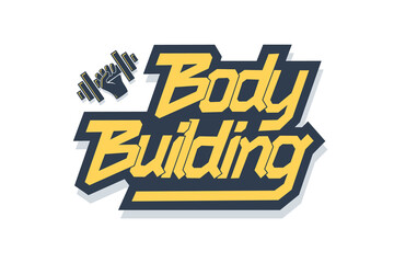 Bodybuilding vector lettering