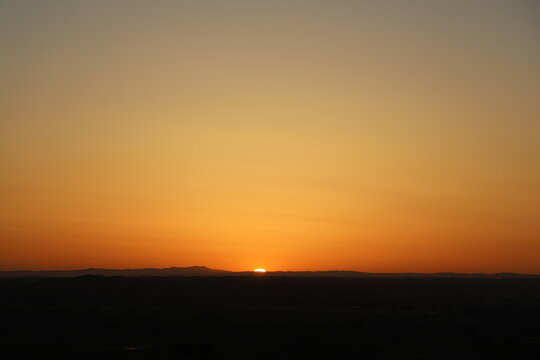 Panoramic golden Sunrise on the beautiful California Central Coast