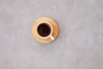 turkish coffee cup with top view