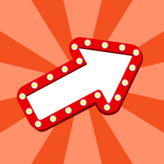 Fototapeta premium Arrow with light bulbs