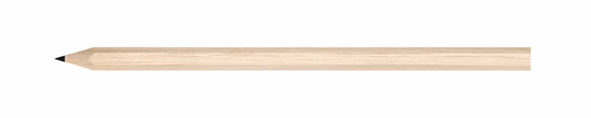 Wood pencil isolated on white background. Close-up. 3d illustration.