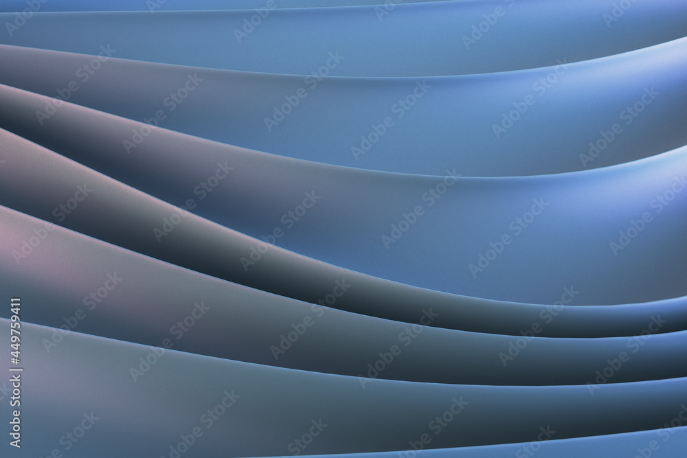 Poster creative blue cloth texture background. landing page concept. 3d rendering.