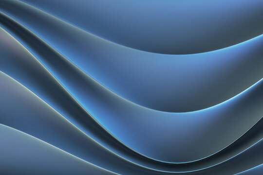 Abstract blue cloth texture background. Landing page concept. 3D Rendering.