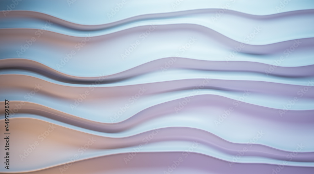 Aufkleber creative abstract pink waves background. abstraction and landing page concept. 3d rendering.