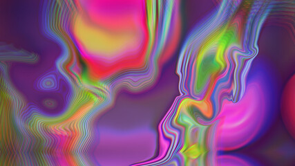 Fototapeta na wymiar Abstract multicolored liquid background with bubbles