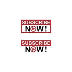 Subscribe now icon logo button template