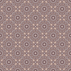 Seamless texture with arabic geometric ornament. Vector asian mosaic pattern with alternating decorative elements