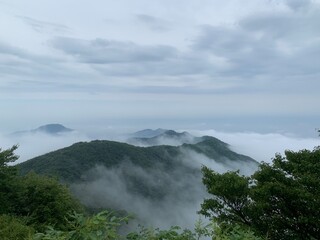 clouds over the river