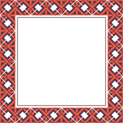 Oriental ornamental mosaic. Arabic design for page decoration. Vector frame of asian mosaic border