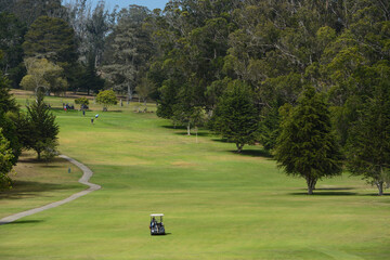 Obraz premium Public golf course in Morro Bay State Park, Morrow Bay, San Luis Obispo County, California