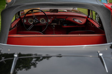 Fototapeta premium Classic Car Roadster Interior