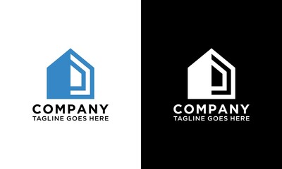 Simple Geometric Home Real Estate Architecture Construction Logo