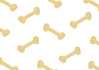 bone background with dog's favorite food theme on white background