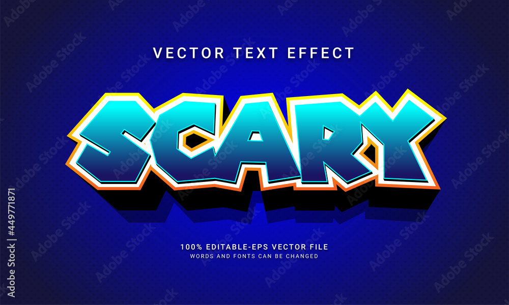 Poster scary editable text style effect with halloween event theme