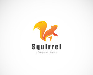 squirrel logo creative color modern gradient abstract