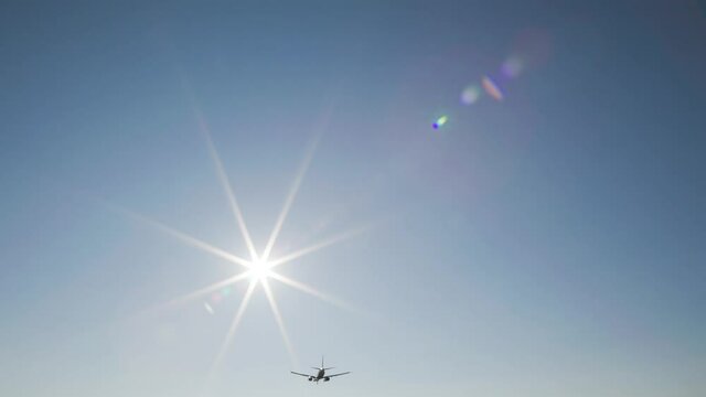 Aircraft on approach, overhead, arriving at YVR airport, plane flying, air travel. 24 FPS. 4K