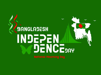 Bangladesh Independence Day and National Mourning Day. Banner and poster design for social media and print media.
