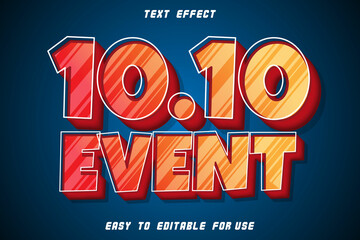 10.10 Event Editable Text Effect Emboss Modern Style